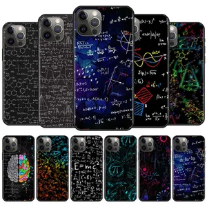 IP15 Función matemática Funda de TPU suave para Iphone 15 Plus 14 Pro MAX 13 12 11 XR XS 8 7 iPhone15 Símbolo Negro Silicona Móvil Teléfono inteligente Contraportada Piel