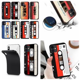 IP15 Rétro Cassette Cassette Étui Souple Pour Iphone 15 Plus 14 Pro MAX 13 12 11 XR XS 8 7 iPhone15 Style Vintage TPU Silicone Mobile Smart Phone Couverture Arrière Peau