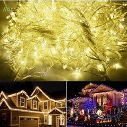 IP44 50M 500 LED blanc chaud rouge jaune bleu violet rose chaîne multicolore fée chaîne lumières pour vacances lumière de Noël AC110V 22307j