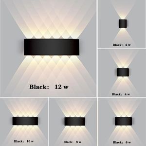 IP65 LED-wandlamp Aluminium Outdoor Waterdichte Tuin Omheining Indoor Mode Muren Licht voor Slaapkamer Nachtkastje Woonkamer Trappen Lichten