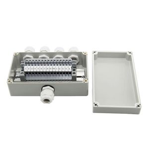 Boîte de jonction de câblage de câble étanche IP65 1 en 4 sorties 158*90*60mm avec borniers UK2.5B Din Rail