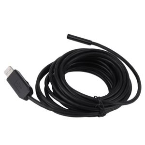 Freeshipping IP67 Caméra d'inspection endoscopique USB étanche 5 m 6 LED blanches 1/9 CMOS Objectif 7 mm Endoscope Caméra à tube serpent avec P2P Ovrad