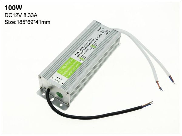 Pilote LED étanche IP67 12V 30w 45w 60W 100W 120W 250W, transformateur à usage extérieur 110V-240V à 12V, alimentation pour éclairage sous-marin 12 LL