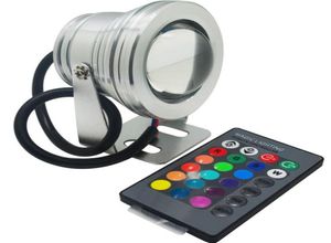 IP67 Waterdichte Led Onderwater Licht 10W RGB Lamp DC 12V Aquarium Zwembad Spotlight Aluminium Auto Verlichting Aquarium afstandsbediening2741759