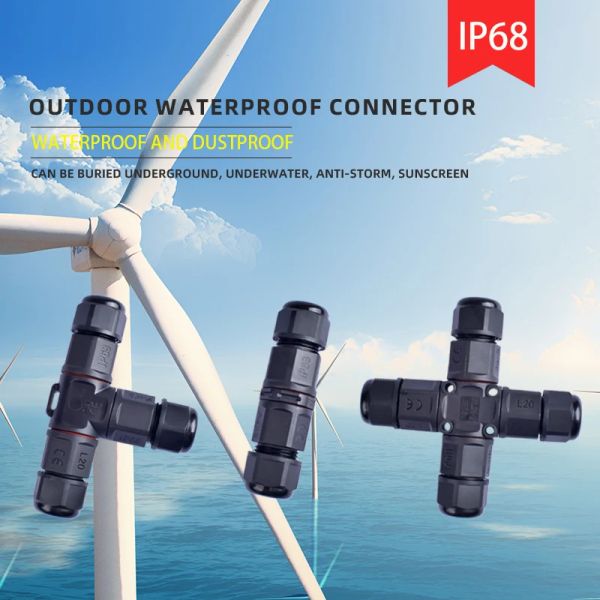 IP68 Conector impermeable Terminal Adaptador Cable eléctrico Conector Tornillo Conector de luz LED al aire libre 2P/3P/4P/5P