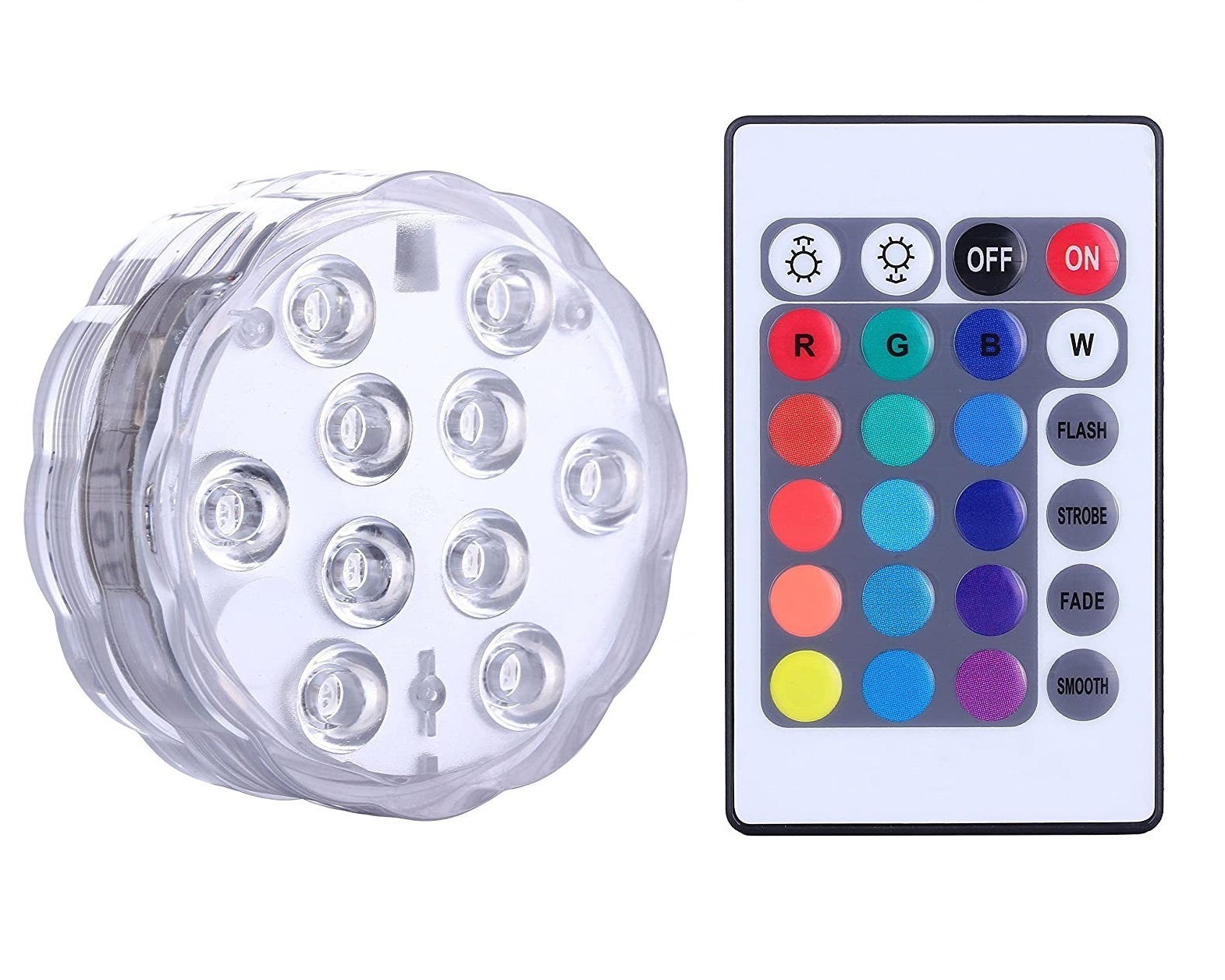 IP68 wasserdicht, mehrfarbig, tauchfähig, 10 LED-Leuchten, Unterwasser-Nachtlampe, Teelicht, Vase, Schüssel, Party, Hochzeit, Weihnachtsdekoration