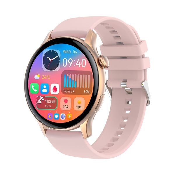 Montre intelligente étanche IP68 HK85 1.43 pouces ronde NFC montre intelligente cadran appels Fitness Tracker Smartwatch