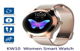 IP68 waterdichte slimme horloge vrouwen slaapmonitoring hartslagmonitor mode mooie smartwatch KW10 armband voor Android iOS Phon5323948