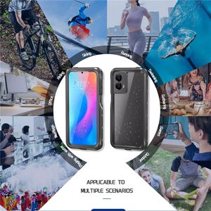 Étui de téléphone transparent imperméable IP68 pour Motorola G 5G Jouer à la longe de sport en plein air durable.