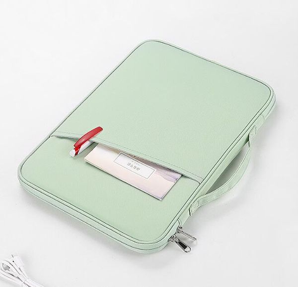 Bolsa de almacenamiento para ordenador ipad, bolso informal fino sólido para ordenador portátil, bolso de viaje impermeable a la moda para ordenador portátil