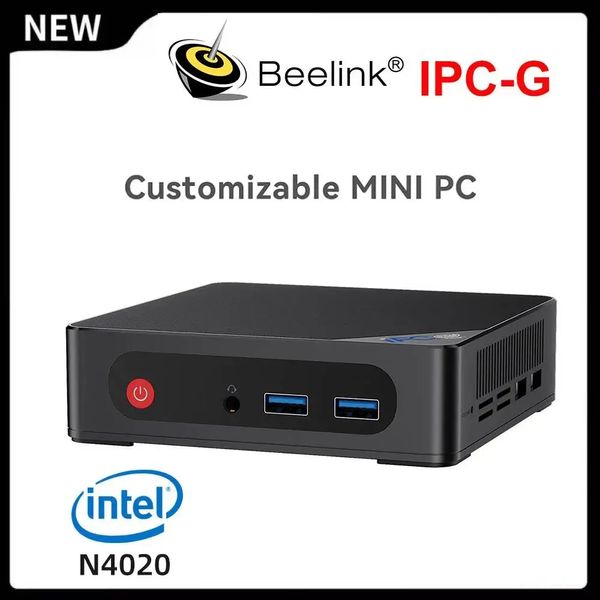 IPC-G sans ventilateur IPC personnalisable ordinateur industriel Mini PC Intel Celeron N4020 jusqu'à 2.8GHz DDR4 SSD 2 * Gigabit LAN Wifi5 BT5.1