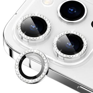 Protector de lente de cámara para iPhone 15 Pro/iPhone 15 Pro Max, dureza 9H, protector de anillo de diamante individual de metal resistente a los arañazos, accesorios elegantes, compatible con fundas
