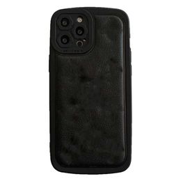 Coque de téléphone à fleurs design pour iPhone 15 Pro Max, pour Apple 14 13 12 11 XS XR 8 7 Plus, luxe en cuir PU, grand imprimé floral en relief, anneau d'objectif d'appareil photo, coque arrière Fundas noir