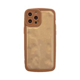 iPhone 15 Pro Max Designer Bloem Telefoonhoesje voor Apple 14 13 12 11 XS XR 8 7 Plus Luxe PU-leer Grote bloemenprint Reliëf Cameralensring Achterkant Coque Fundas Goud