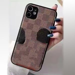 Coque de téléphone design iPhone 15 Pro Max pour Apple 14 13 12 Mini 11 XR XS 8 Plus luxe en cuir PU imprimé damier floral couverture arrière intégrale Coque Fundas Checkerboard M1