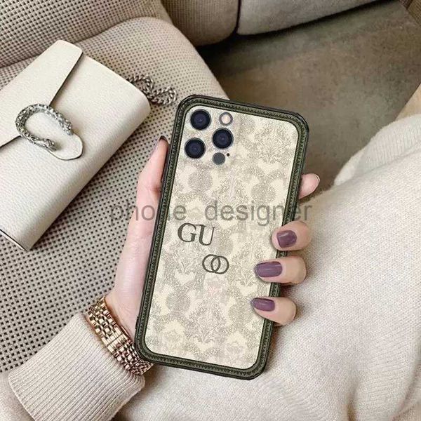 Cas de téléphone mobile concepteur iPhone Fashion européenne et américaine 15 14 13 Pro Max 12 11 All inclusif xs xr luxe 8p / 7p