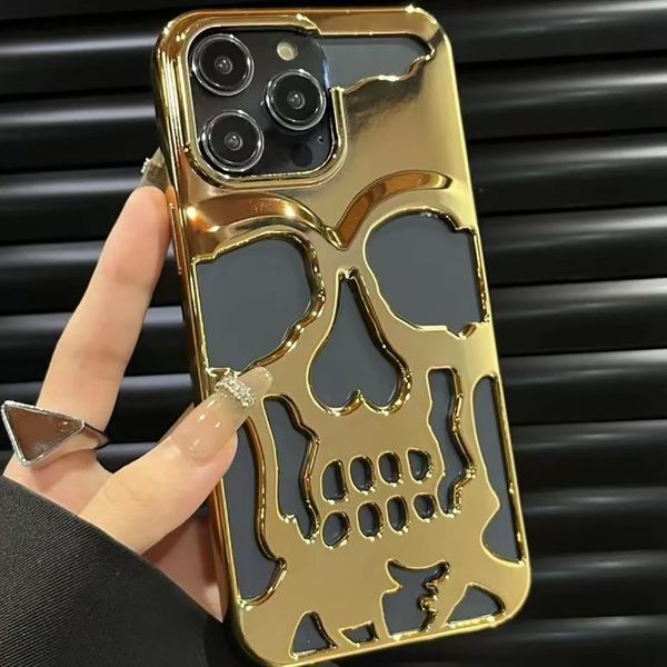 Coque iPhone squelette galvanisée coque de téléphone iphone 14 pro Max personnalisée 13 Halloween 12 créatives 11 modèles masculins