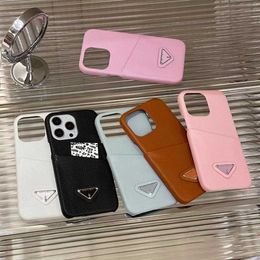 iPhone -hoesjes mooi 14 Telefoon 13 12 Pro Max P Card Slots Purse14Promax 13PromAx 12Promax 14Pro 14Plus 13Pro 12Pro Luxury Case met verpakkingsverschuivingen