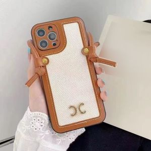 Coques Iphone Designer Phone Case Slant Cross Case Fashion Retro Hanging Neck pour 11/12/13/14 Phone Case g2