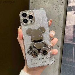 Case de diseñadores de iPhone para 14 Pro Max Lens Paquete completo 12 Case de teléfono Transparente Lindo Bear 117 Case de protección anti-DROP X 101