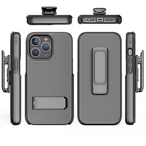 Étuis pour iPhone Étui de téléphone Defender Kickstand avec clip de ceinture à ressort pour iPhone 11 12 13 14 15 Pro Max Housse de protection robuste