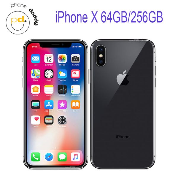 iPhone Original Déverrouillé de 5,8 pouces Super Retina Oled écran iPhone X téléphone portable 3G RAM 64 Go 256 Go Rom Mobilephone