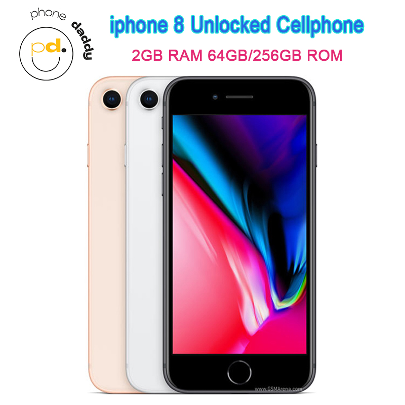 iPhone Original Unlocked iphone 8 Cellphone 4.7" Retina IPS LCD RAM 2GB ROM 64GB/256GB A11 4G LTE Smart Phone