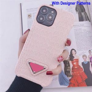 Luxe iPhone 15 Pro Max Fashion Leather Cases Women Elegant Harde Shockproof Protive Metal Decoration Corner voor Apple iPhone 14 Promax 14lus 13Pro 12 telefoonhoes