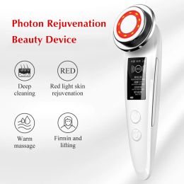 IPhoton Rejuvenation Beauty Device EMS EMS Soins de la peau Ultrasonic Pore Ionic Pore Cleanser Blue Red Light