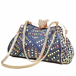 Ipinee dames sacs à main femmes Fi sacs marque Design femmes sacs à bandoulière Denim Rhinestes décoratifs Q6Fr #