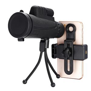 IPree® 40x60 10 keer FMC Coating Bak4 Monoculaire Telescoop Ultra HD Waterdichte Low Light Night Vision Phone Clip Tripod