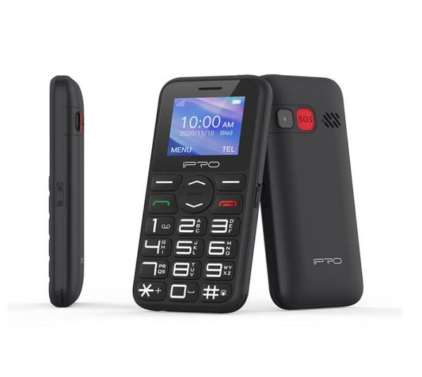 IPRO F183S 3G teléfono móvil 177 pulgadas SOS botón grande teléfono móvil para personas mayores con funciones de teléfono 800mAh batería Dual SIM5886476