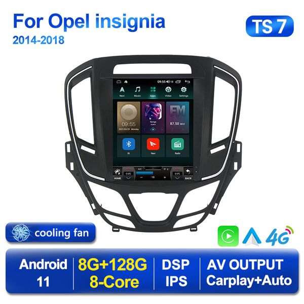 Lecteur dvd de voiture IPS DSP pour Opel Insignia 2014-2018 Android 11 écran multimédia Audio Radio GPS Navi unité principale