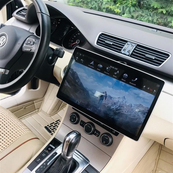 IPS rotatif 2 din 12 8 6 cœurs PX6 Android 8 1 lecteur dvd de voiture universel Radio GPS Bluetooth WIFI connexion facile IPS Rotatable207e