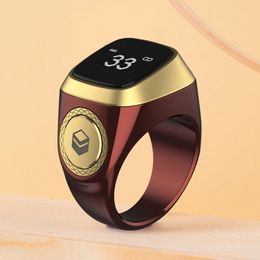 Iqibla smart zikr ring louange tasbih Tally electronic numérique compteur pour les musulmans du temps de prière vibration avancée rappel étanche 240415