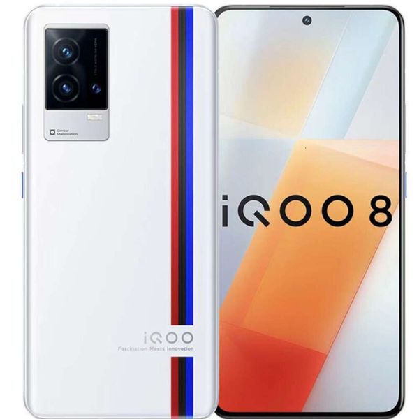 IQOO8 5G nouveau produit Snapdragon 888 affichage exclusif milliard de couleurs écran plein sens refroidi par liquide Smartphone Esports