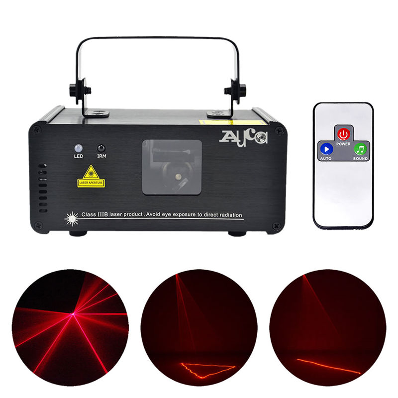 IR 원격 프로 미니 8 CH DMX 512 200mw 빨간색 레이저 무대 조명 스캐너 DJ 파티 쇼 프로젝터 장비 조명