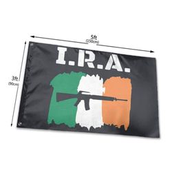 Ira-tapiz del ejército republicano irlandés, bandera de patio, 3x5 pies, terraza, balcón, decoración al aire libre, césped, jardín, bandera de flores 9097011