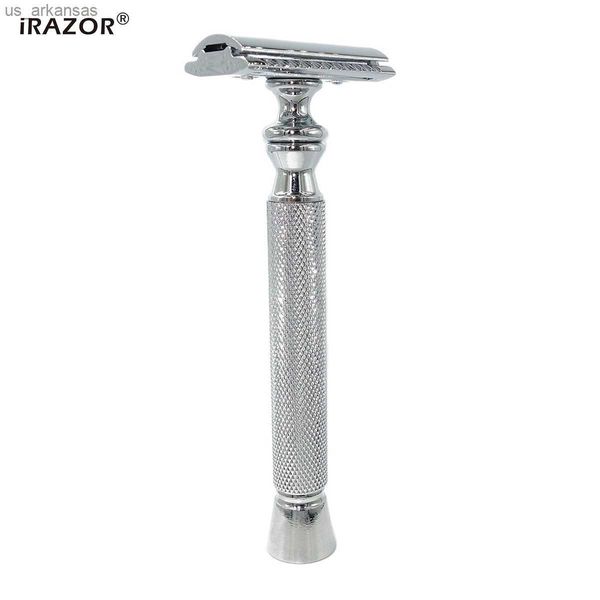 Maquinilla de afeitar de seguridad de doble filo tradicional iRAZOR para hombres, afeitadora Manual suave de calidad de barbería, perfecta para uso diario L230523