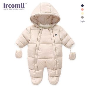 Ircomll Born Baby Boy Meisje Winter Rompertjes Peuter Zuigeling Lange Mouw Jumpsuit Katoenen Kostuum Crawling Kinderkleding Kosten 211229