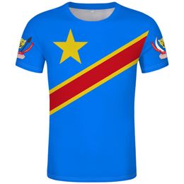 Camiseta IRE diy, camiseta personalizada con nombre número r, bandera de la nación, país del Congo, República Francesa, ropa con foto impresa con texto