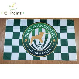 Irlande Bray Wanderers FC Drapeau 3 * 5ft (90cm * 150cm) Drapeau en polyester Décoration de bannière volant drapeaux de jardin de maison Cadeaux de fête