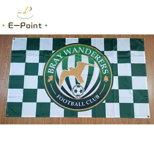 Irlande Bray Wanderers FC Drapeau 3 * 5ft (90cm * 150cm) Drapeau en polyester Décoration de bannière volant drapeaux de jardin de maison Cadeaux de fête