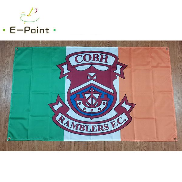 Irlande Cobh Ramblers FC Drapeau 3 * 5ft (90cm * 150cm) Drapeau en polyester Décoration de bannière battant drapeaux de jardin de maison Cadeaux de fête