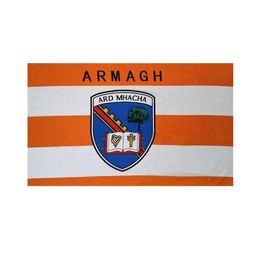 Bandera del condado de Irlanda Armagh, 3x5 pies, 90x150cm, bandera de doble costura, regalo de fiesta, poliéster 100D, estampado para interiores y exteriores, superventas