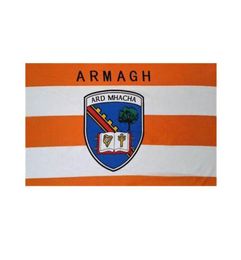 Banner Armagh du comté d'Irlande 3x5ft 90x150cm Double Coux Flag Festival Party Gift 100d Polyester intérieur extérieur imprimé SE8700101