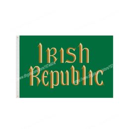 Ierland Pasen Rising Ierse Republiek Vlag 90 x 150cm 3 * 5ft aangepaste banner metalen gaten inkommen die van toepassing is binnen en buiten kunnen worden aangepast