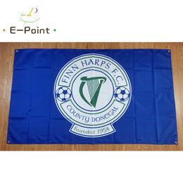 Irlande Finn Harps FC Drapeau Bleu 3 * 5ft (90cm * 150cm) Drapeaux en polyester Bannière décoration volant maison jardin flagg Cadeaux de fête