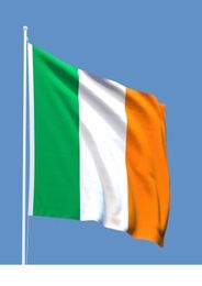 Vlag van Ierland 90x150cm Aangepaste Ierse land nationale vlaggen 15x09m Hoge kwaliteit binnen buiten banner Vlaggen van Ierland1489638