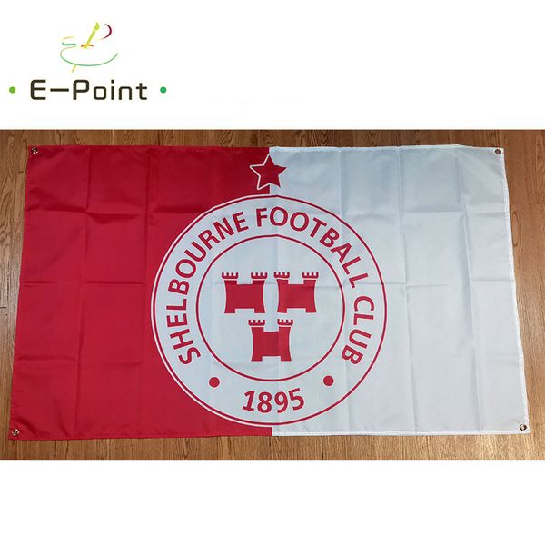 Irlande Shelbourne FC Drapeau 3 * 5ft (90cm * 150cm) Polyester flagg Décoration de bannière volant maison drapeaux de jardin Cadeaux de fête